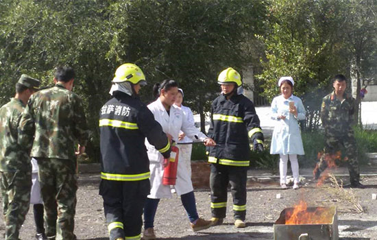 西藏阜康醫(yī)院健康體檢中心消防安全知識培訓(xùn)及演練